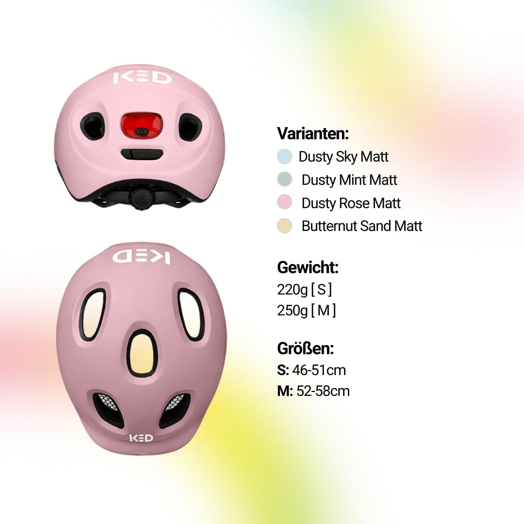 KED Meggy Spark Kinderfahrradhelm, Inmold, 360° Verstellsystem, Reflektoren, Insektenschutznetz, Leicht, Verstellbar, Made In Germany
