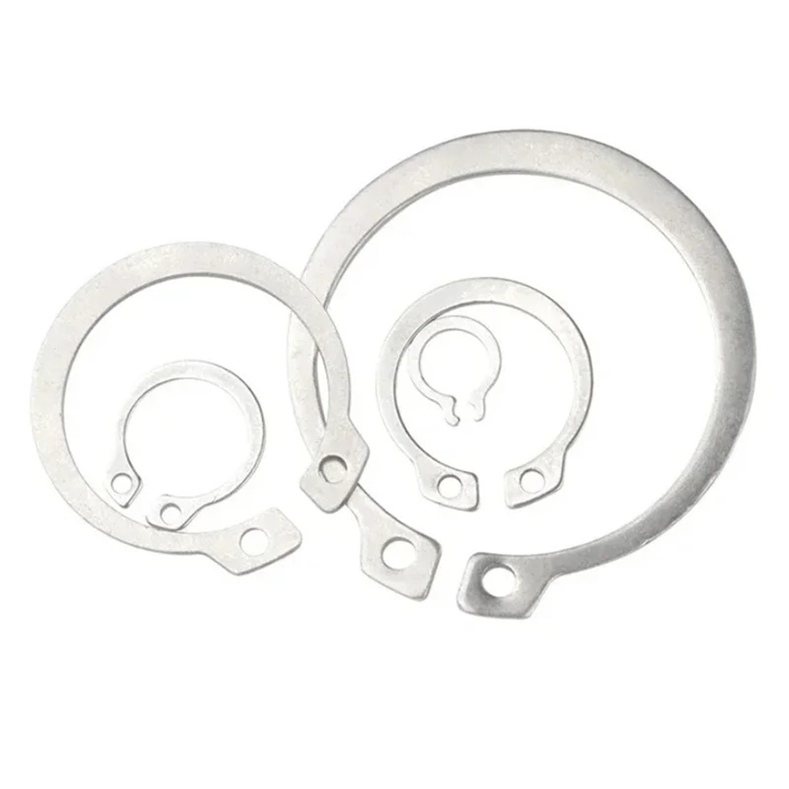 anillo de retención Clip de retención acero inoxidable M3-M52 304, anillo presión, arandelas tipo C, Circlip externo for eje rodamiento Para mantenimiento(M48,10Pcs)