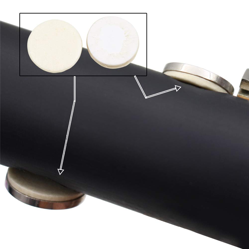 Set di 17 cuscinetti in pelle per clarinetto per accessori di ricambio per strumenti a fiato squisiti 2 set