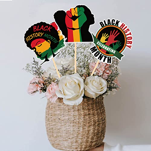 27 Pieces Black History Month Party Centerpiece Sticks, Black History