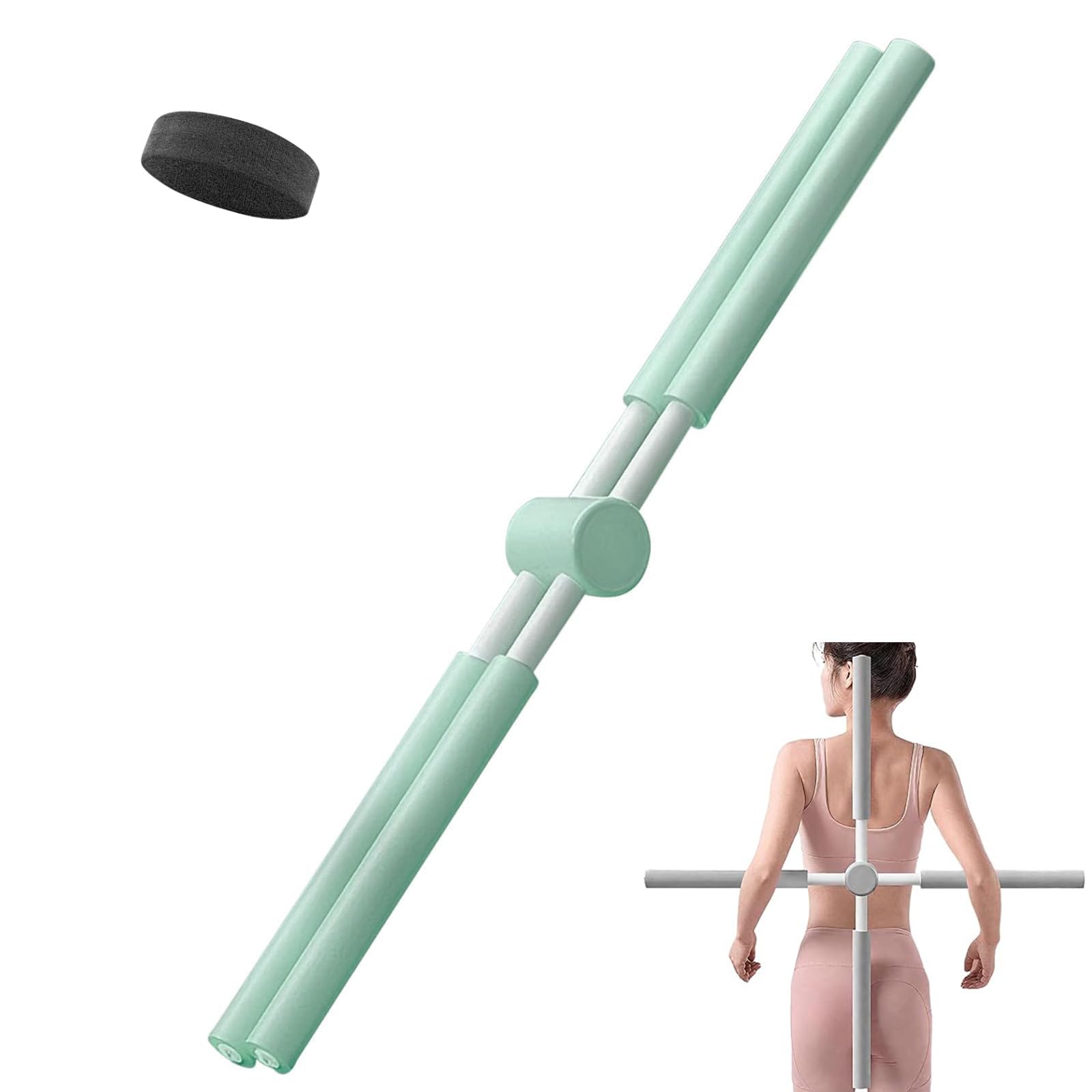 Yoga Stange, Haltungskorrektur Anti Buckel Fitness Training Cross Stöcke, Bodybuilding Yoga Pilates Stick, Buckel Korrekturstab für Hause Ganzkörpertraining Fitnessstudio