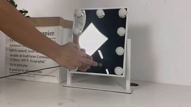 Espejo de Maquillaje Hollywood con Luz 9 LED 360° Giro miniatura 7