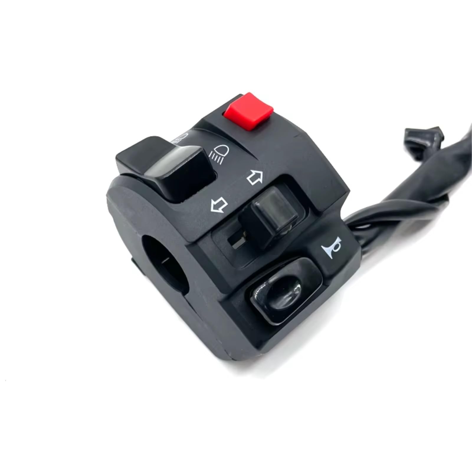 1 Pz. Sinistra 22mm Interruttore Moto Controllo Manubrio Per Universale Pulsante Clacson Indicatore Di Direzione Spia Blocco Comandi Moto