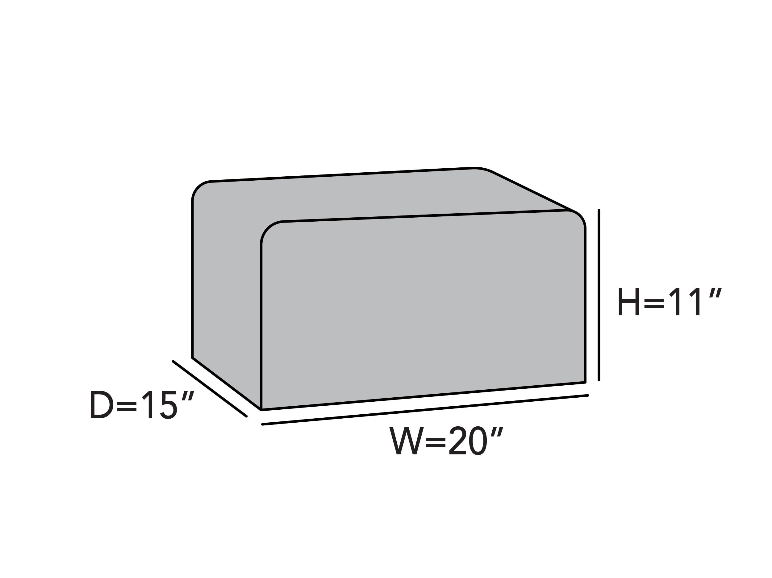 Covermates Keepsakes - Rectangular Appliance Cover - Dust Protection - Stain Resistant - Washable - Appliance Cover, Black