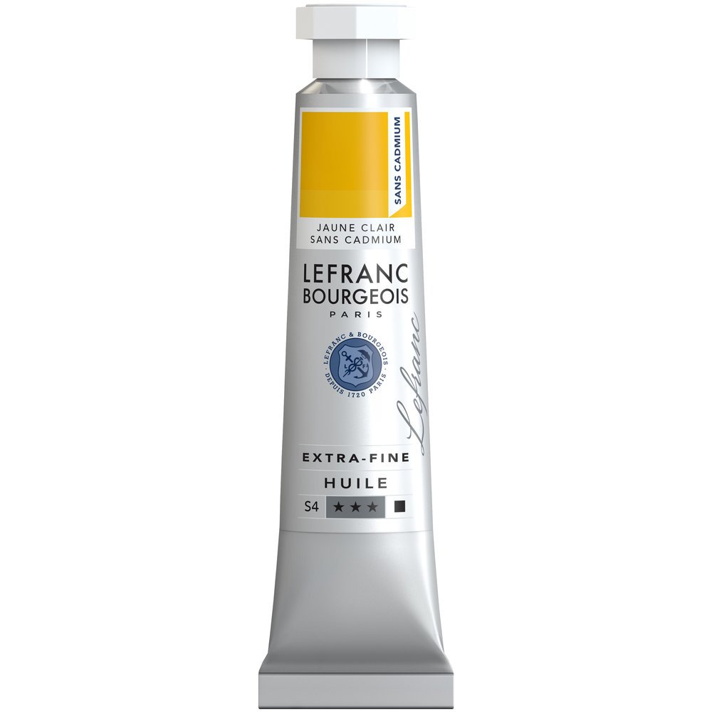 Lefranc Bourgeois 404922 extra feine Ölfarbe in Künstlerqualität aus hochwertigen Pigmenten, lebendige Farben, hohe Lichtechtheit, 20ml Tube - Hellgelb Kadmiumfrei
