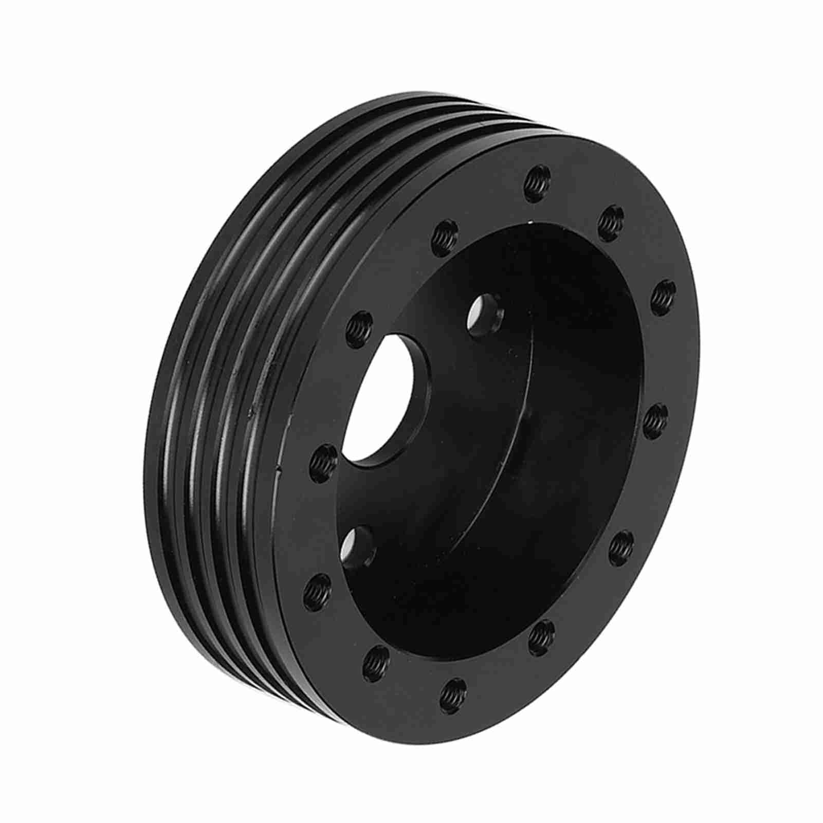 Aluminium-Lenkrad-Abstandshalter, Professioneller 1-Zoll-Nabenadapter für 5 6-Loch-Räder, für Grant, NRG, Schwarz, 1 Satz Hardware für Auto-Enthusiasten (Black)