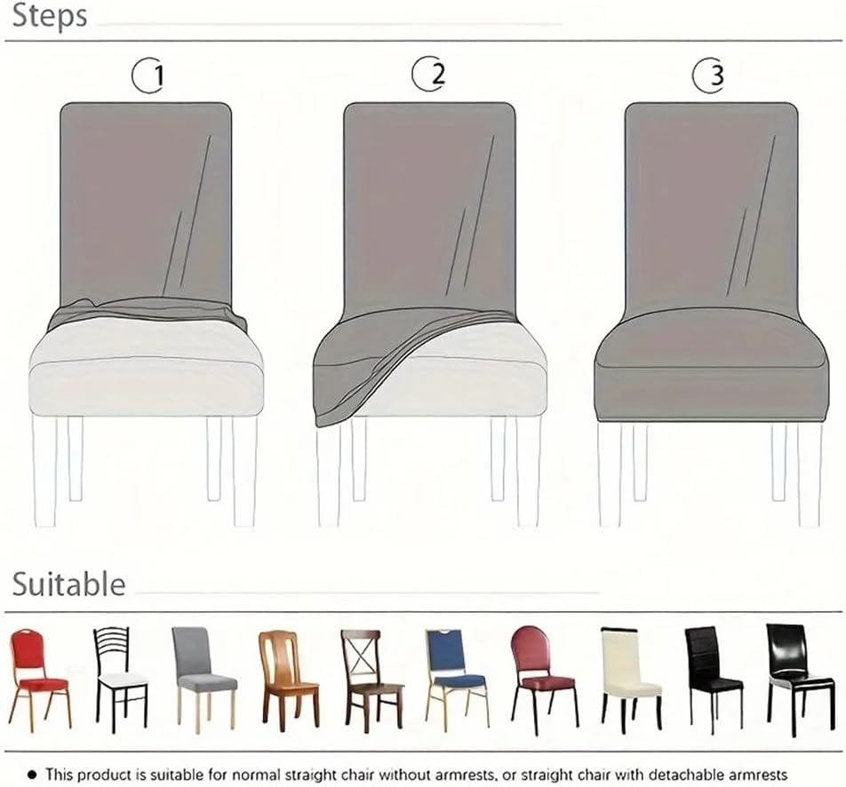 1/2/4-piece Stretch Dining Chair Covers, Thickened Kitchen Chair Covers, Perfect for Restaurants, banquets, and