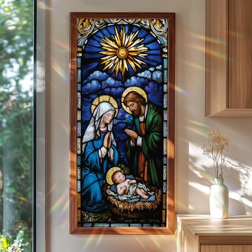 Vinilo decorativo ventana Nativity 17.7 x 39.3 in miniatura 1