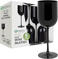 Vista 18 de PARTY BARGAINS Copas de vino de plástico desechables de 12 onzas, resistentes a las roturas, sin BPA, para bodas, eventos y entretenimiento al aire