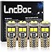 LncBoc Lampadine T10 Luci W5W LED Lampade 194 168 no errore Canbus 6SMD 3030 12V 6000K Bianca Super Luminoso Per Luci Targa LED Auto Lampadina Posizione Cortesia Interni Targa Lampade confezione da 4
