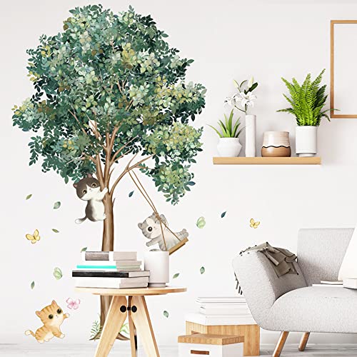 Vinilos decorativos para habitación con gato y árbol miniatura 4