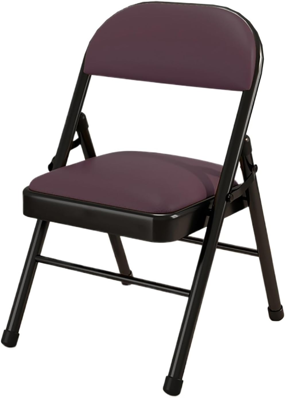 Portable Foldable Chair with Padded Cushion for Adults - No Assembly Required, Ideal for Indoor/Outdoor Dining, Parties & Events (Black)