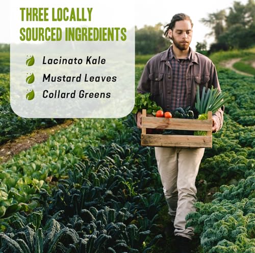 Dr. Cowan's Garden Low-Oxalate Greens Veggie Powder Refill Pouch - Beyond Organic Superfood Greens Vegetable Powder for Drinks and Food - Lacinato Kale, Mustard Leaves, and Collard Greens - Image 3