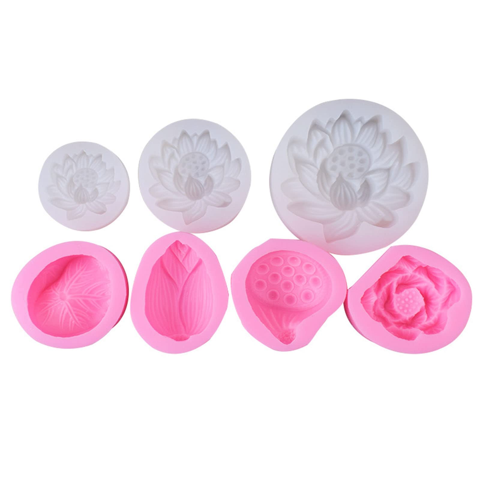 Stampo Per Candele A Fiore Di Loto - Silicone 3D, 9.9x9.9cm - Foto 1