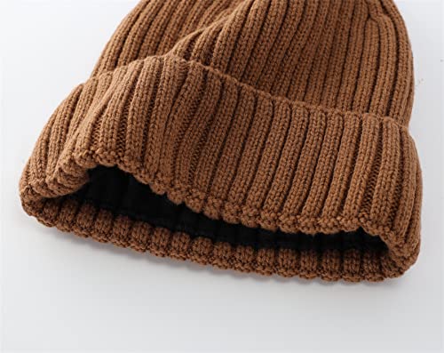 Image of Connectyle Fleece Lined Cuffed Beanie Hat for Men Women Knitted Winter Wool Beanies Skull Cap Warm Watch Hat