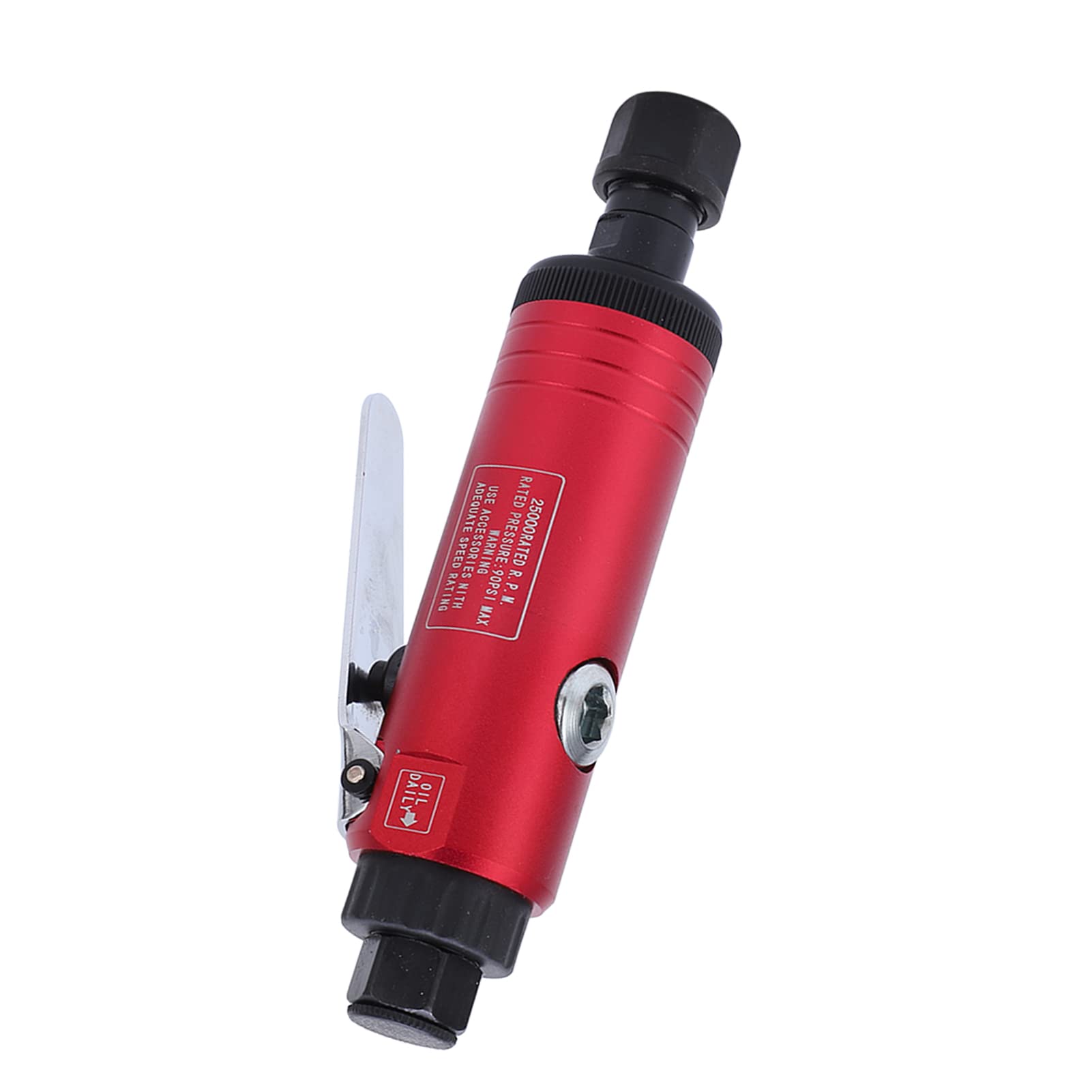 Szlifierka pneumatyczna prosta 25000 obr./min., regulowana, wysokoobrotowa, 90 PSI, elektronarzędzie do polerowania metalu, szlifowania stali nierdzewnej, tuleja zaciskowa 3 mm, 6 (Styl amerykański)