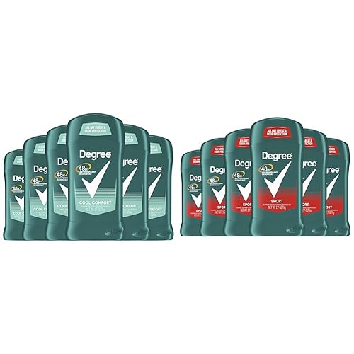 Degree Desodorante antitranspirante original para hombre, paquete de 6, protección contra el sudor y el olor 48 horas, desodorante antitranspirante