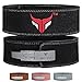 Mytra Fusion ceinture musculation 100% Cuir Véritable ceinture leste musculation Blanc Levier, ceinture de musculation Powerlifting ceinture musculation homme and femme (Black, M)