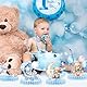 Kotkiddy 9 Stück Bären Baby Shower Honeycomb Centerpieces Bären Tischdecorationen 3D Tischdekor für Kindergeburtstag Geschlechtsaufdeckung Neugeboren Party (Blauer Bär)