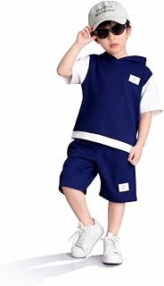 Blary FASHION PLANET Kids Summer Cotton Navy Blue Hodded T- Shirt & Shorts Set Price In India