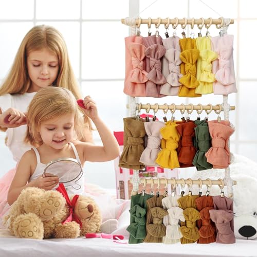 Porte-serrettes et porte-bandeaux pour mur de chambre de fille