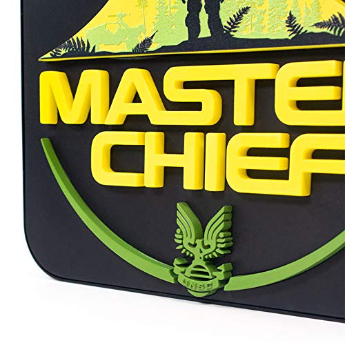 Image of NUMSKULL Halo Master Chief Lamp Wall Light - Ambient Lighting Gaming Accessory for Bedroom, Home, Study, Office, Work - Official Halo Merchandise