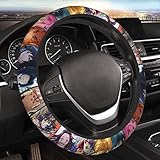 Demon Anime SLA&yer Collage Car Accessories Elastic Thickened Neoprene Steering Wheel Cover Women Men Car Steering Wheel Covers Protector Universal 15 Inch