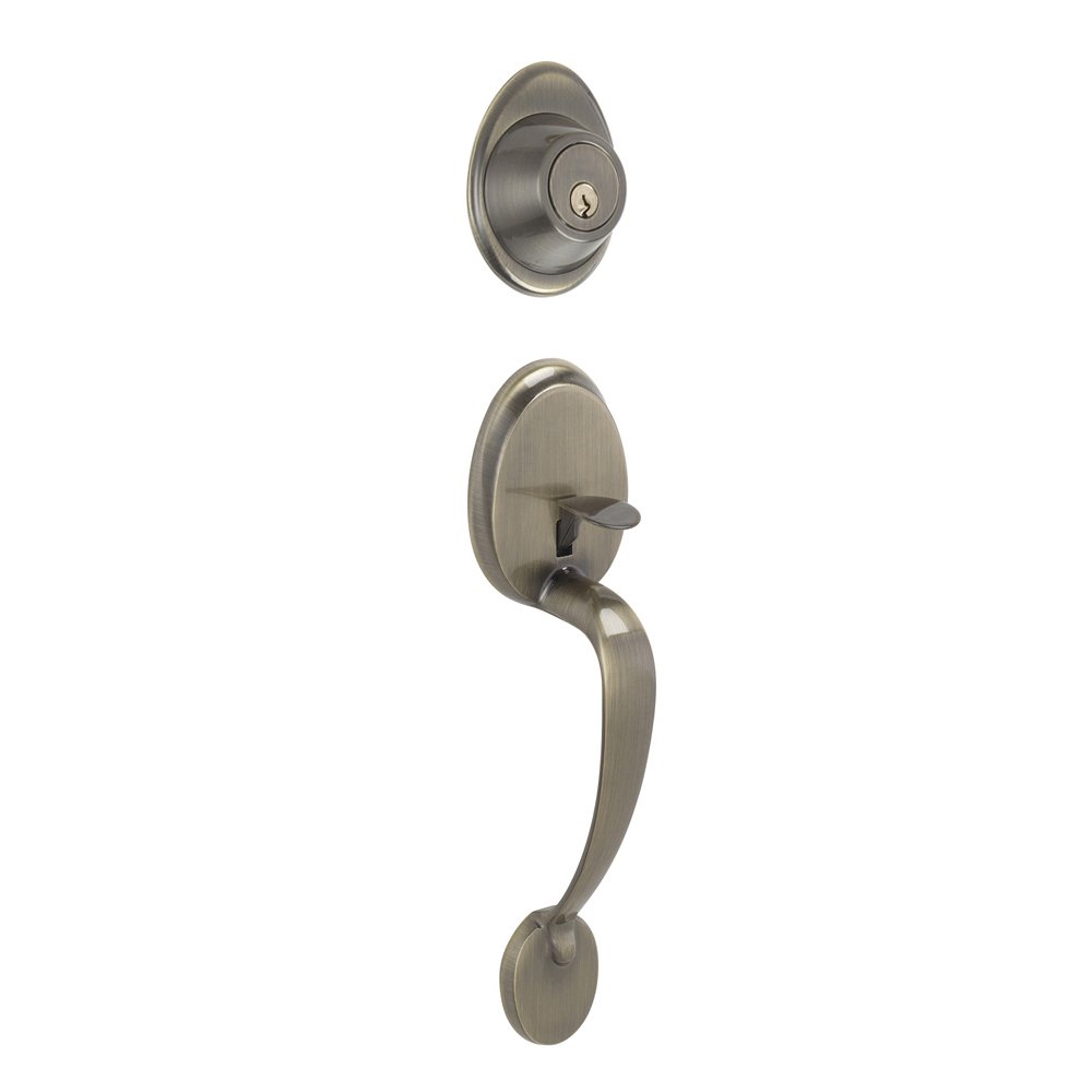 Dexter by SCHLAGE JH58BAR609 Barselona Dış Kulplu Sürgü, Antik Pirinç