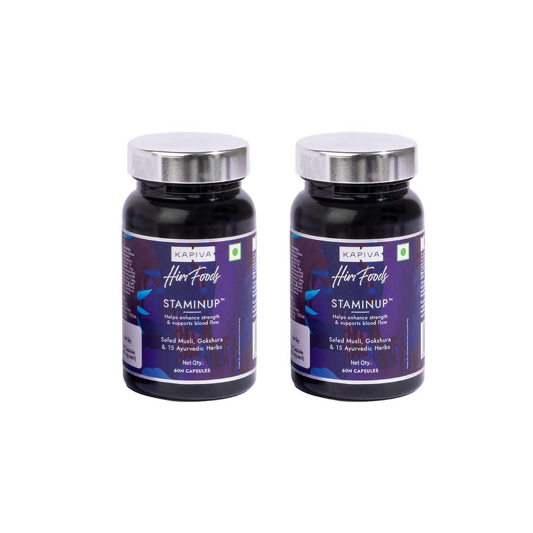 StaminUP Capsules - Modern Ayurvedic Solution Containing 17 Herbs | 4 Bhasmas | 60 Capsule - Pack of 2