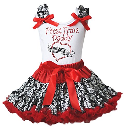 Robe Saint Valentin cadeau idéal pour jeune papa et jupe fille rouge