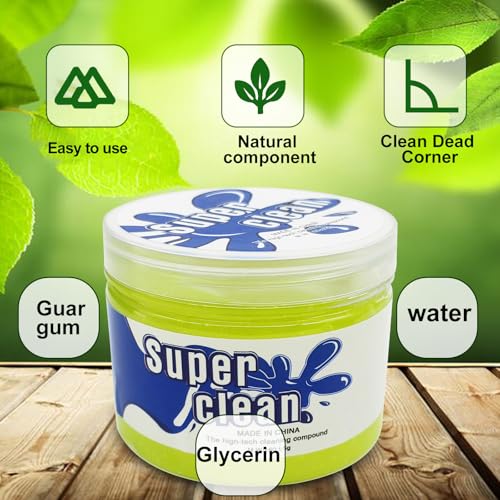 Car Cleaning Kit, Car Cleaning Gels, Universal Auto Detailing Tools Car Interior Cleaner Putty, Dust Cleaning Mud For PC Tablet Laptop Keyboard,Air Vents, Camera, Printers, Calculator, Yellow