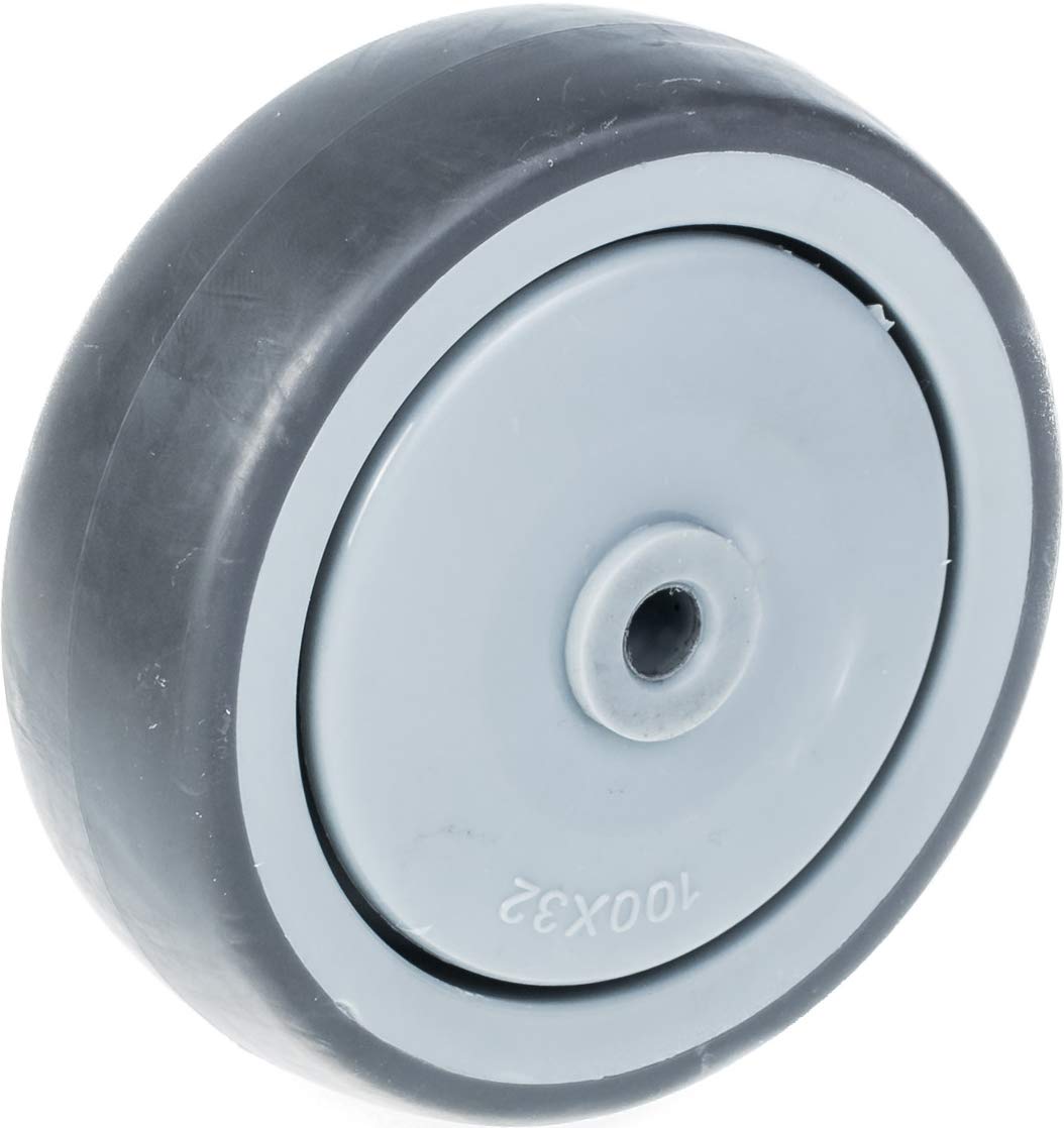 Lot de 4 roues 80 mm en caoutchouc gris avec centre en plastique solide capacité 320 kg