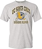 Banana Slugs Vincent T-Shirt Light Grey Gildan Men's Cotton Tee (Medium)