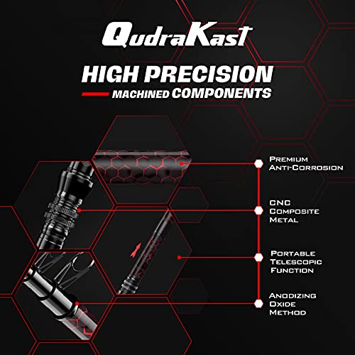 QudraKast Angelsets Angelrute mit Hochpräzise Bearbeitete Komponenten Teleskop-Angeln Stationärrolle Combo Sets mit… – Bild 3