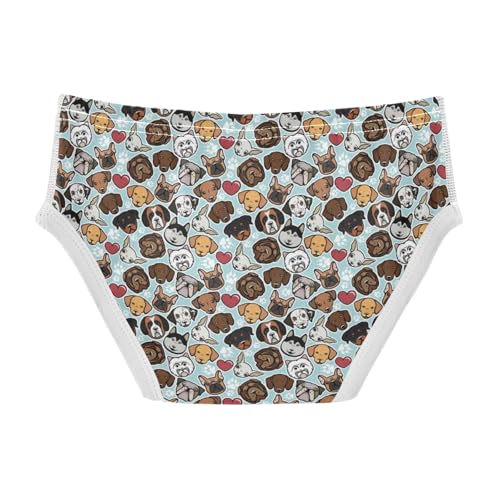 Boys' Exclusive Briefs Toddler Underwear 95% Combed Cotton Boxerbriefs 2T Dog Face Repeat Pattern 962