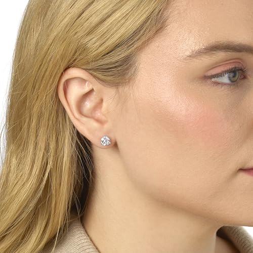 IGI Certified 1.50 to 4.00 Carat Lab Grown Diamond Round Stud Earrings for Women I 14k White Gold Earrings for Her (I-J, VS1-VS2, cttw) 3-Prong Martini Set Diamond I Push Back Studs2