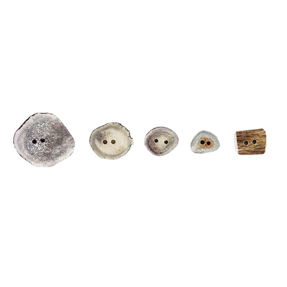 Antler Buttons for Crafts (Dime Size)