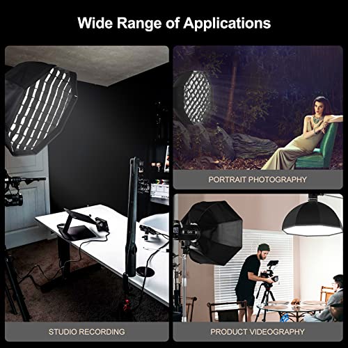 Gvm Great Video Maker 900 Gvm Lighting Soft Boxes Bowens Mount With Honeycomb Grid, Speedlight Umbrella Softbox Foldable With Carrying Bag For Studio Photography Speedlite Flash thumb #2