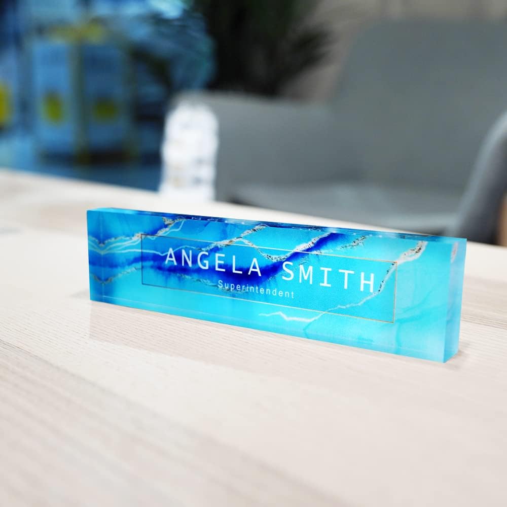 Personalized Acrylic Desk Name Plate Office Name Plates