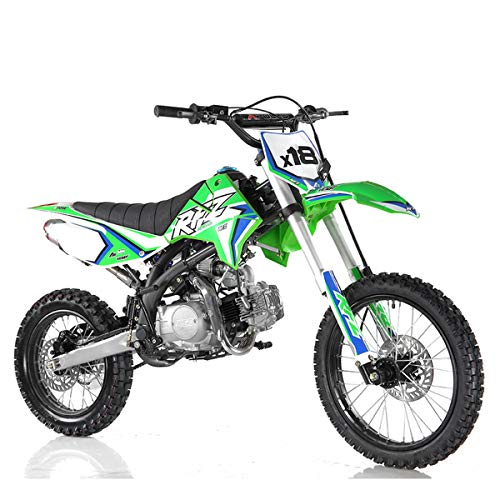 Image of HHH DB X18 125CC Dirtbike Apollo RFZ Racing Gas Dirt Bike with Twin Spare Heave Duty Steel Frame Big Tires 17 /14 inch 4 Speed Dirtbike for Youth Adult Vitacci Dirtbike