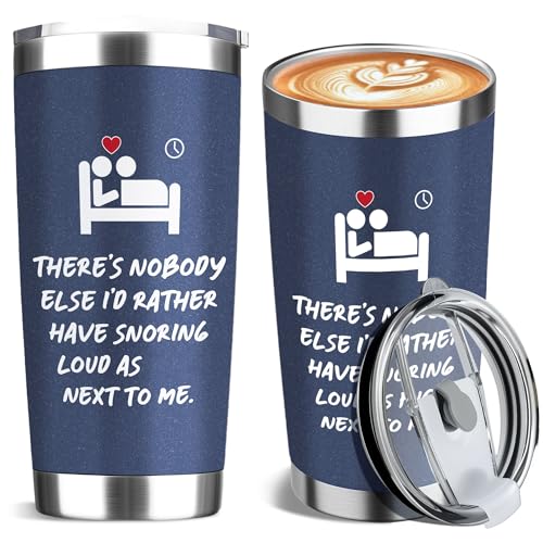 Anvianthor Husband Valentines Day Gifts - 20 Oz Snoring Husband Tumbler, Funny Birthday Gift for Boyfriends & Husbands, Valentines Dday Gifts for Him, Father's Day Gift from Wife