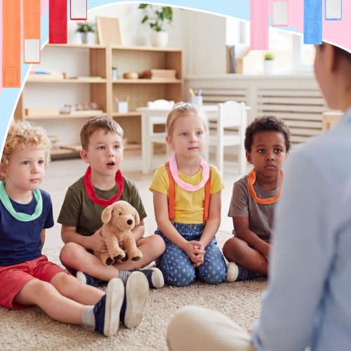Image of Henoyso 12 Pack Sensory Chew Necklaces Kids Soft Terry Cloth Oral Motor Teething Toys for Boys Girls, Reusable Chewy Jewelry for Focusing & Calming (Solid Style,Cute Color)