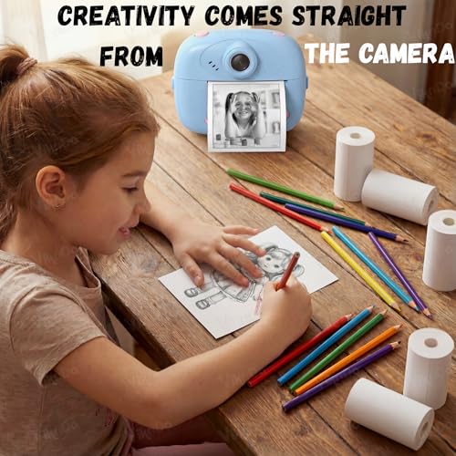 Image of VikriDA Non-Sticky Thermal Paper Roll 2.5 Inch (58mm) White for Mini Thermal Printers, Kids Camera & Billing - Set of 5Pcs