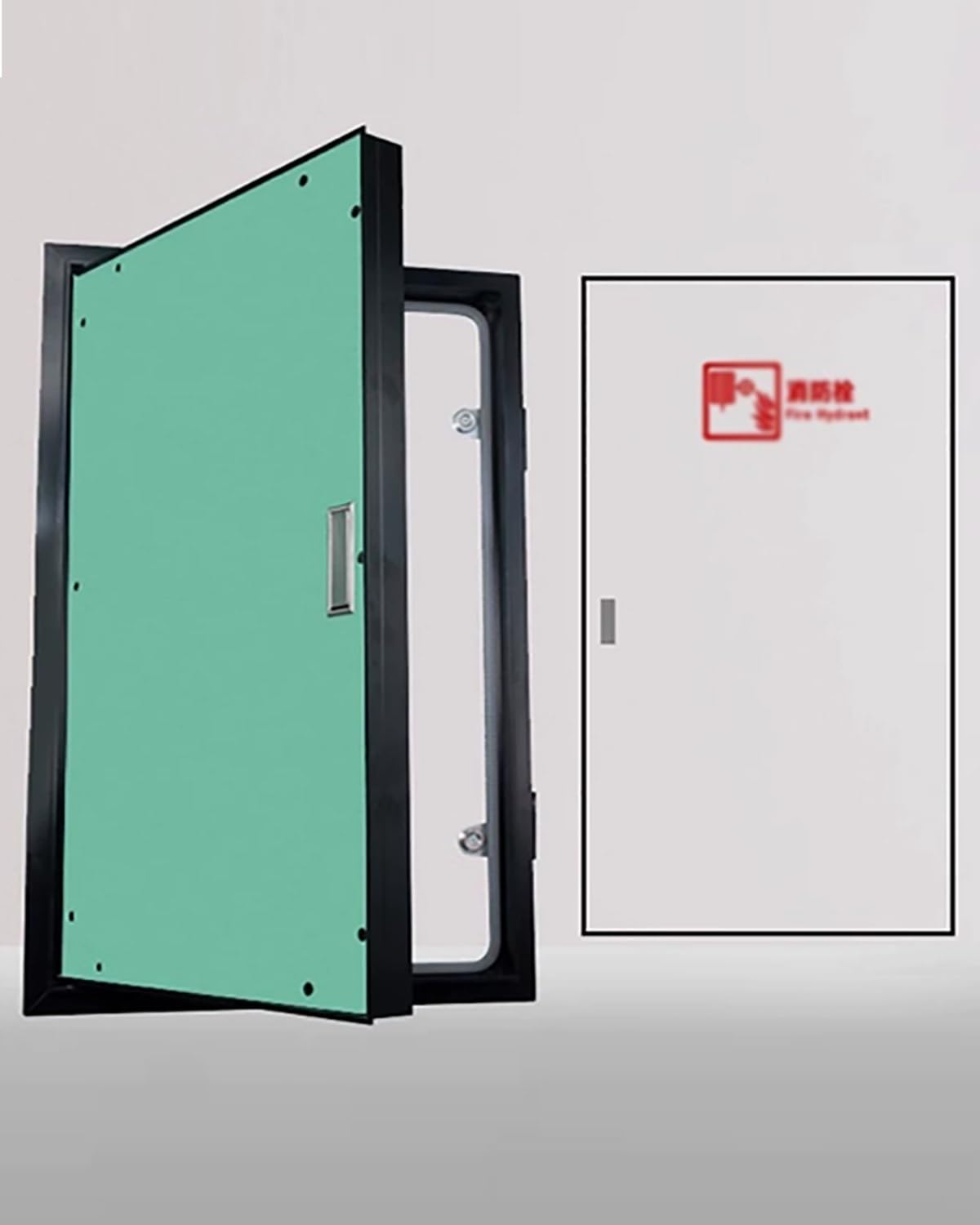 Panele dostępowe, czarna aluminiowa rama, panel dostępu do płyt kartonowo-gipsowych, drzwi wejściowe z uchwytem, ciężka ścianka poddasza, właz inspekcyjny do kanalizacji Softline, 800 x 1800 mm