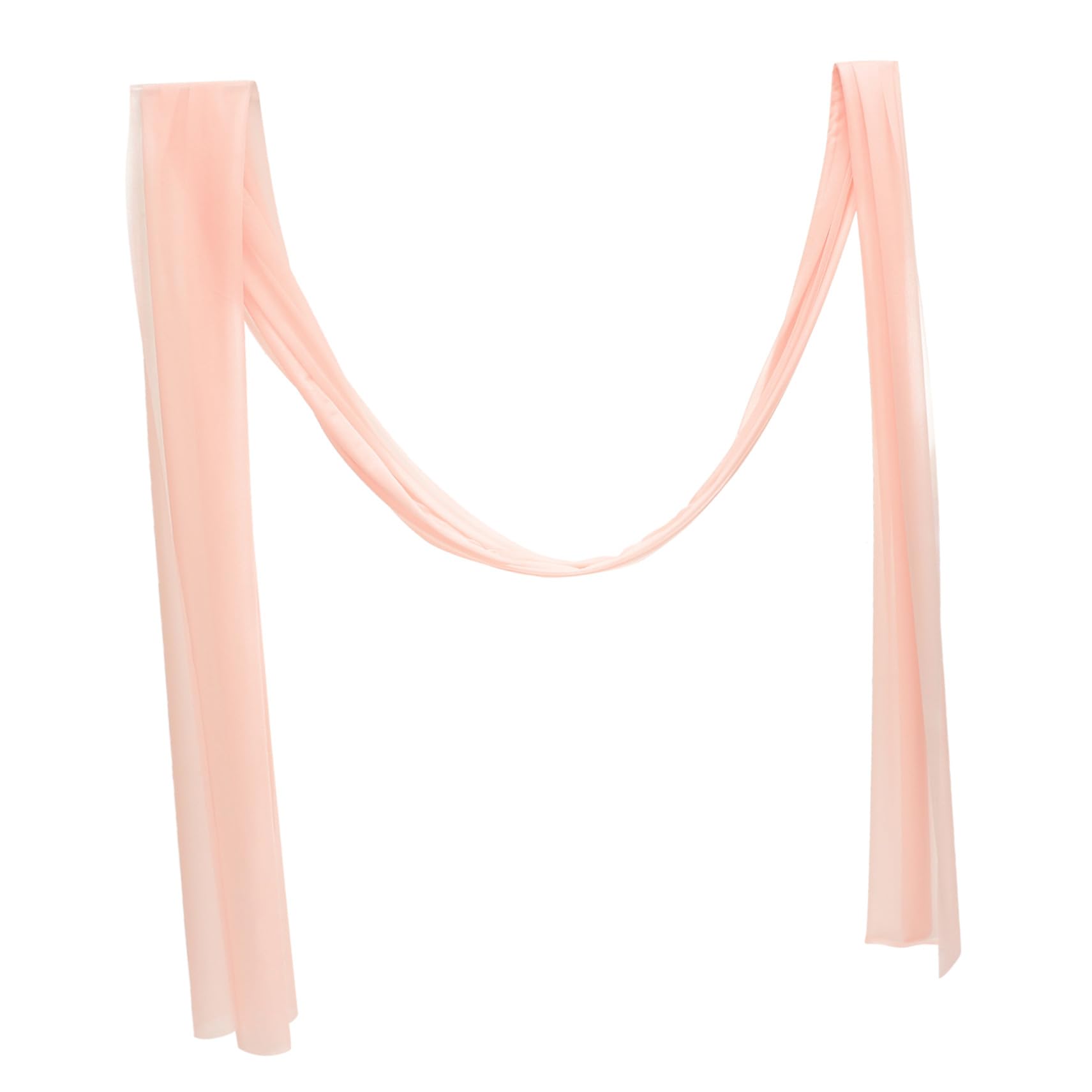 VICASKY 4 Stück Hochzeitsbogen Deko Halbtransparente Voile Drapierung Leicht Elegant für Feier Zeremonie Hintergrund und Decke Rosa Tüll Stoff