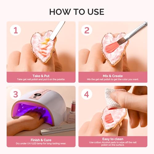 Set de 3 pinceles acrílicos para uñas con paleta de arte miniatura 7