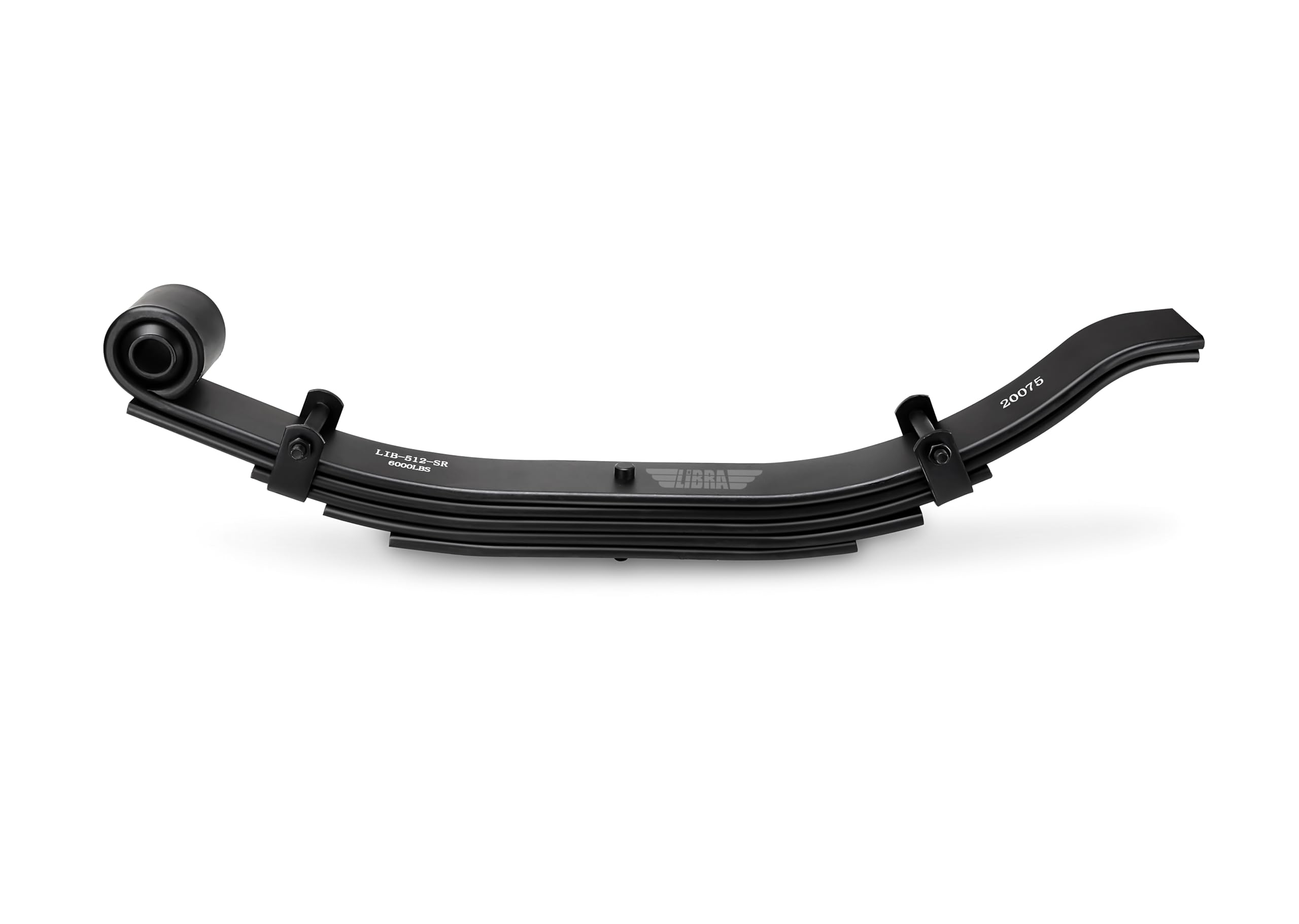 LIBRA Trailer Leaf Spring-Heavy Duty 5 Leaf Slipper 6,000lbs Capacity for 12,000 Lbs Axle - Set 4