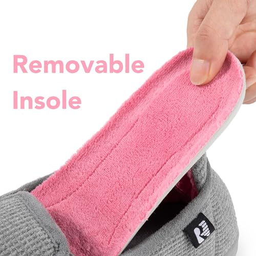 RockDove Women's Two-Tone Hoodback Slipper with Removable Insole3