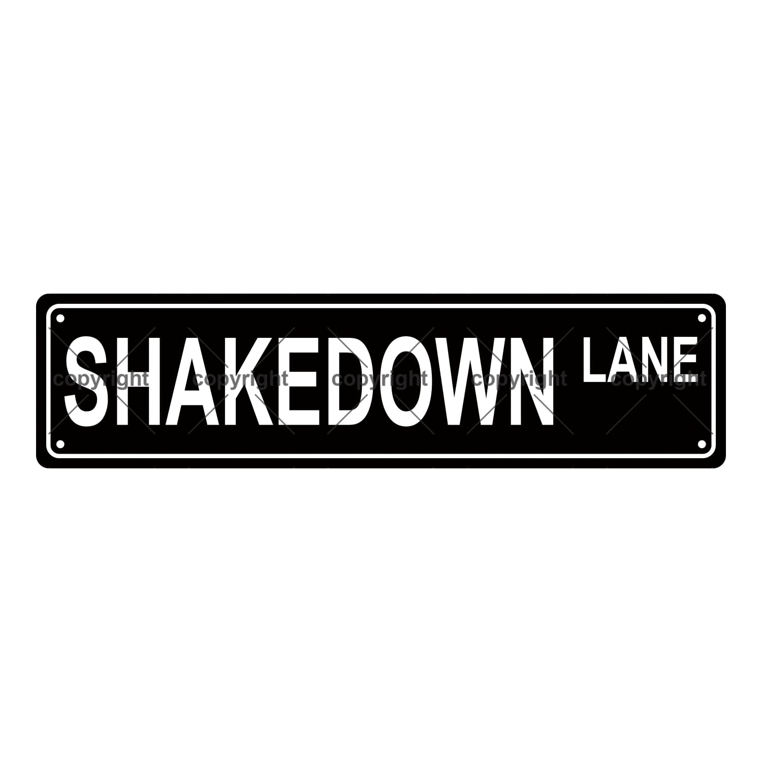 Shakedown Lane Behavior Metal Tin Street Sign Bar Cafe Garage Cave Home Room Wall Bathroom Farmhouse Garden Porch Patio Decor,4x16 Inch
