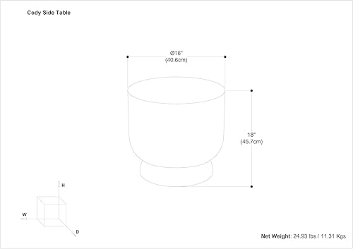 Miniatura 9 de SIMPLIHOME Sheridan - Mesa auxiliar industrial de metal de 18 pulgadas de ancho en plata antigua, totalmente montada, para sala de estar y